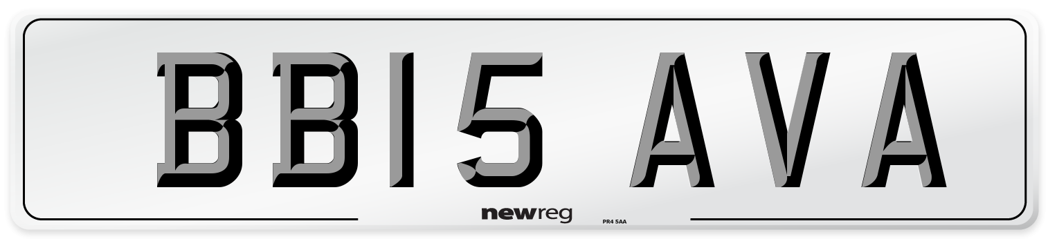BB15 AVA Number Plate from New Reg